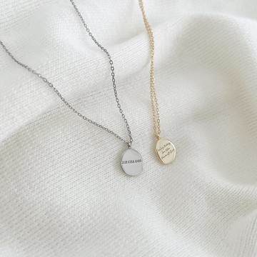 JIN CHA GOD【不規則純銀項鍊】Enjoy today in the love of God