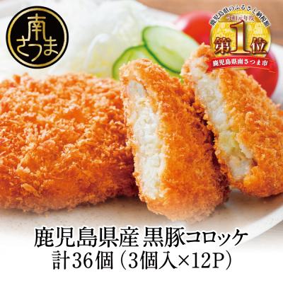 ふるさと納税 南さつま市 レンジで簡単!鹿児島黒豚と国産じゃがいものほくほくコロッケ 計36個(60g×3個入×12P)