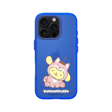 iPhone 16 Pro Clear 激光藍 - 三麗鷗-布丁狗30週年 PomPomPurin (30th Anniversary) - 柴犬變裝