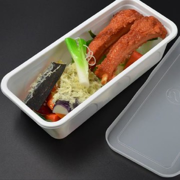 1200ml打包盒一次性長方形快餐便當塑料飯盒微波爐冰淇淋外賣餐盒