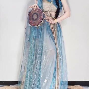 敦煌飛天非古裝改良漢服西域仙女飄逸民族中國風影樓拍照旅拍服裝