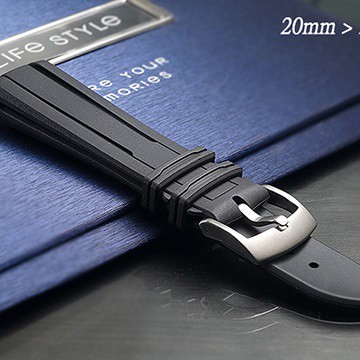 防水舒適-特殊高科技氟橡膠高質感錶帶 ( 20mm )