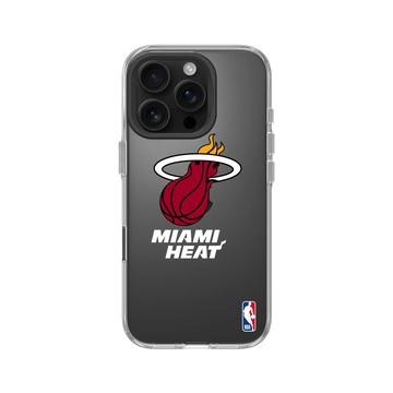 iPhone 16 Pro Clear Case（相機按鈕） 透明 - NBA - Logo-邁阿密熱火 Miami Heat - Light