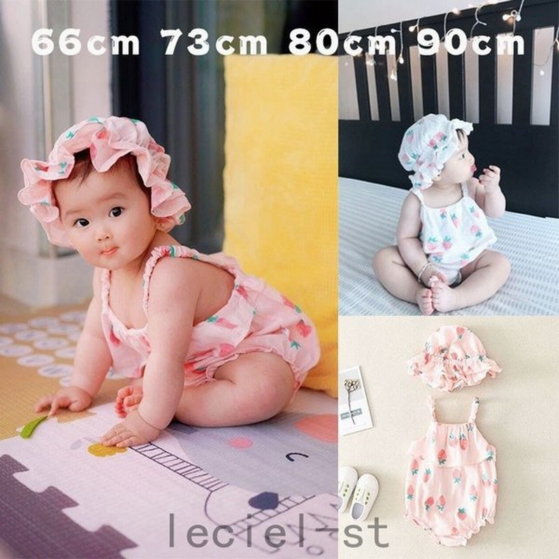 ベビー服 新生児 ロンパース 夏 女の子 綿 オーバーオール 赤ちゃん 柔らかい おしゃれ いちご 通販 Lineポイント最大0 5 Get Lineショッピング