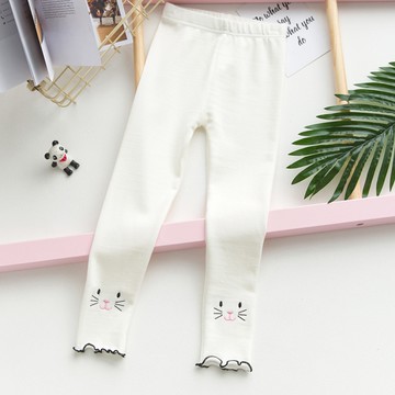 FANMOU - 內搭褲-貓咪-白色