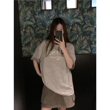 減齡休閑百搭薄款印花短袖T恤