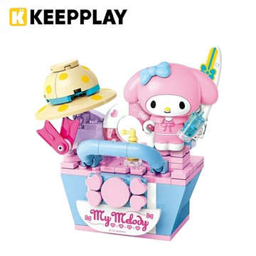 【正版授權】KEEPPLAY 積木公仔 三麗鷗 泳池系列 美樂蒂 益智玩具 玩具 My Melody 啟蒙積木 Qman - 323288