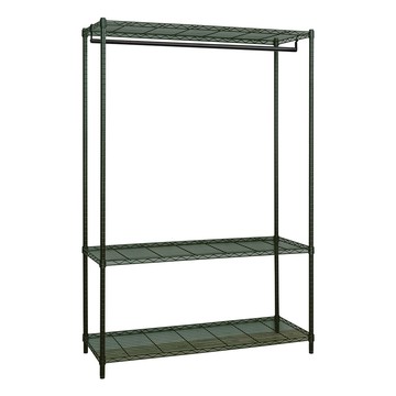 【dayneeds】輕型 120x45x180公分 三層單桿烤黑波浪衣櫥