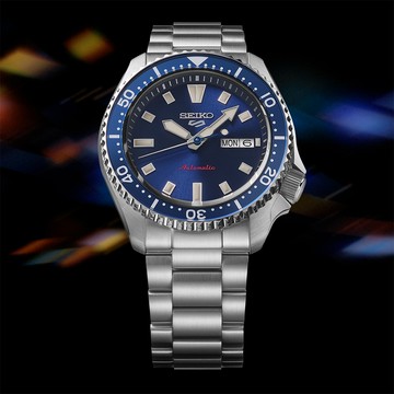 SEIKO 精工 5 Sports SKX 經典復刻機械錶-銀X藍/42.5mm (SRPL83K1/4R36-17K0B)