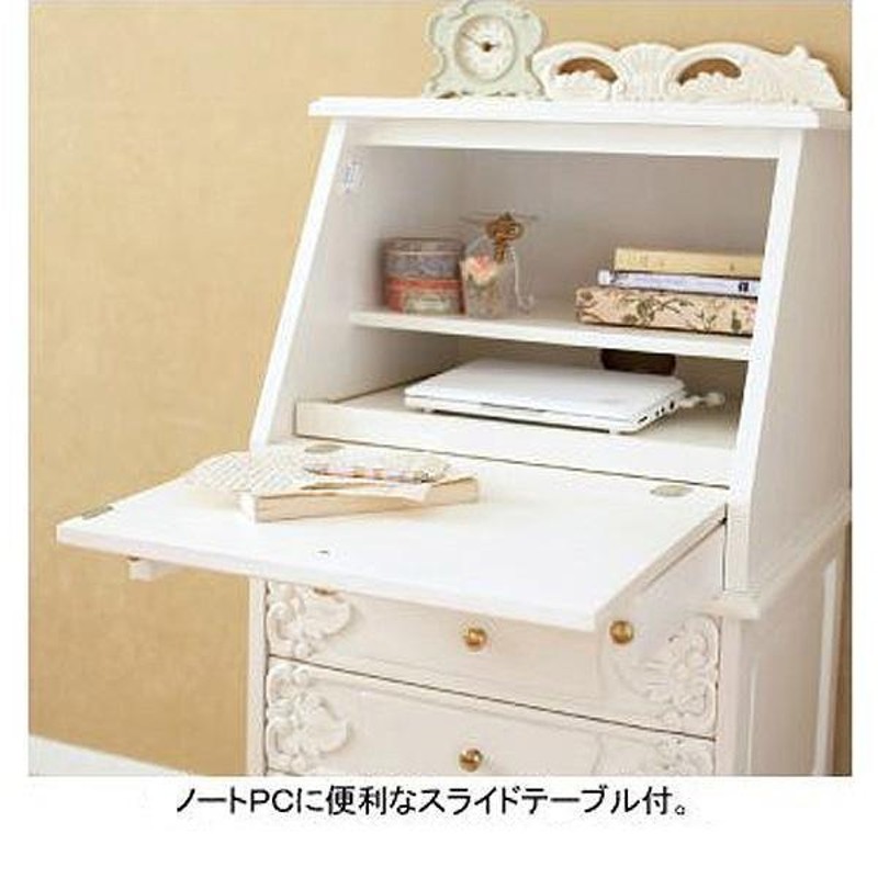 姫系猫足エレガントな彫刻のライティングテーブルデスク