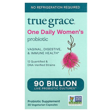 True Grace, 女性每日一次女性益生菌，30 粒素食膠囊