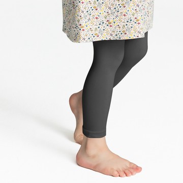 GIAT - 2件組-女童超細纖維彈力九分褲襪-深灰