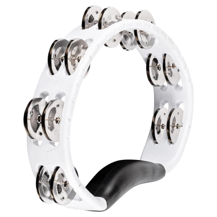 MEINL HEADLINER SERIES Hand Held ABS TAMBOURIN White Double Row Jingle HTMT1WH