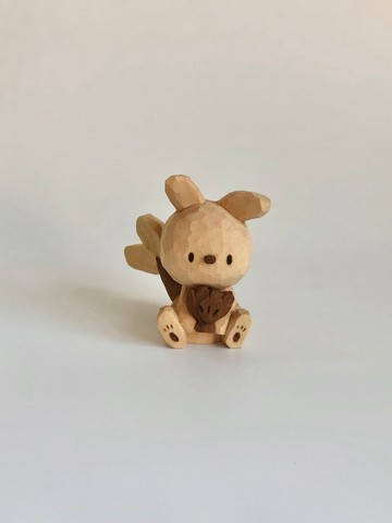 美人魚兔、木雕、手工藝品