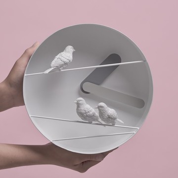 haoshi 良事設計 麻雀圓鐘 - 灰色版