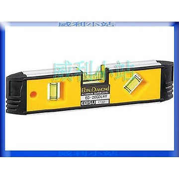 【威利小站】日本惠比壽 ED-20GDLM 8"防震強磁水平尺.水平儀 精密水平尺 輕巧便利