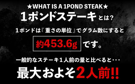 くまもと黒毛和牛 1ポンド ステーキ 約500g 牛肉 肉