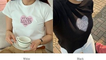 我的貓愛我 T 卹（2 種顏色）