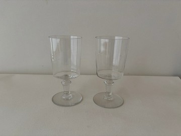 【單腳價格】法國古董 手吹葡萄酒杯 附裝飾杯腳