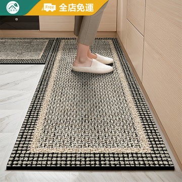 可客製尺寸+仿羊絨紋廚房地墊 耐髒免洗 矽藻土地墊 廚房地墊防水防油 珪藻土地墊 吸水地墊 廚房地毯 腳踏墊 防滑墊