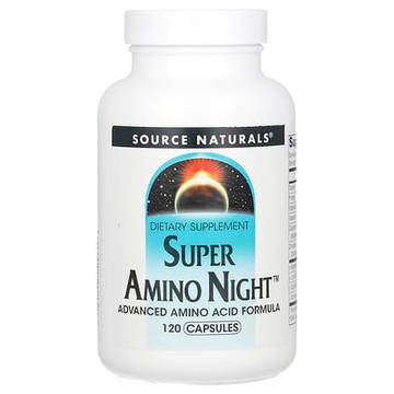 Source Naturals, Super Amino Night 夜間氨基酸補充片，120 粒膠囊