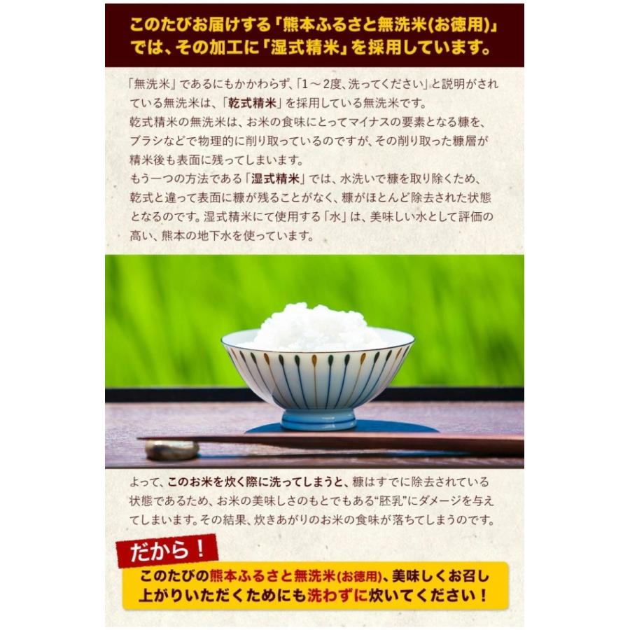 米 10kg 送料無料 無洗米 5kg ×2袋 お米 国産 白米 令和4年産 ブランド米 6割使用 ふるさと無洗米 熊本 7-14営業以内発送予定(土日祝除)