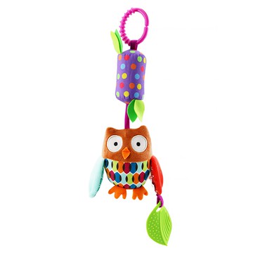 OhBabyLaugh 愛笑寶 多功能安撫掛鈴 - 貓頭鷹風鈴 含固齒器 適用年齡：0歲以上  1個