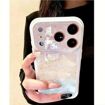 粉鏡藍黃暈染適用蘋果17ProMax手機殼iPhone17/16/15pro視窗14/13
