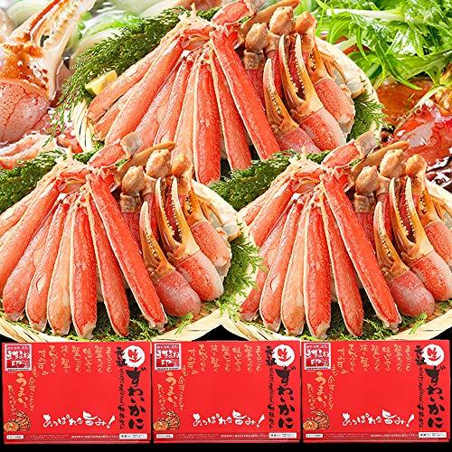 ますよね カット済み 生ずわい蟹 1.8kg(600g×3箱) 総重量2.4kg かに カニ 蟹 かに鍋 かにしゃぶ かに刺し お歳暮 ギフト