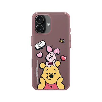 iPhone 17 Clear (相機按鈕) 晶醺玫 - 迪士尼-小熊維尼 Disney Winnie The Pooh - 維尼、小豬和蜜蜂