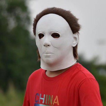 2023版月光光心慌慌面具 梅杰全臉成人頭套 萬圣節鬼屋扮演道具