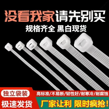 【桃園出貨🔥】自鎖式國標紮帶強力卡扣束綫大中小號尼龍紮帶固定黑白色捆綁批髮
