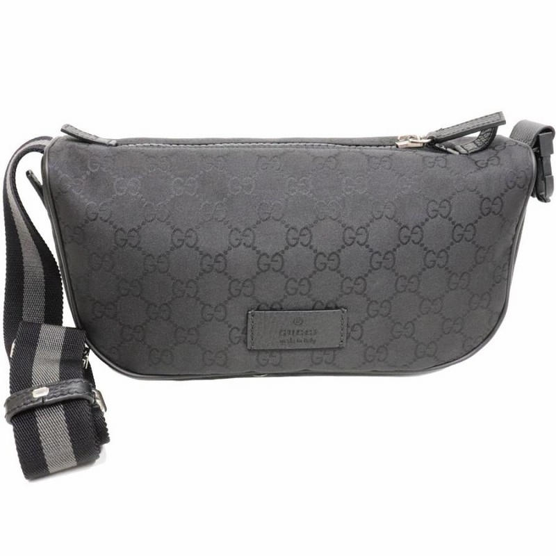 美品） グッチ GUCCI ウエストポーチ ボディバッグ GG ナイロン