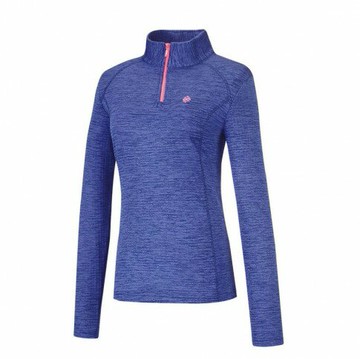 【【蘋果戶外】】零碼出清 山林 22P16-87 藍紫【女款】半門襟雲彩針織保暖上衣 刷毛衣保暖衣中層衣運動上衣 Mountneer 秋冬