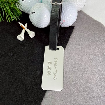 【FulgorJewel】客製化高爾夫球袋姓名牌 方形行李牌 免費刻字