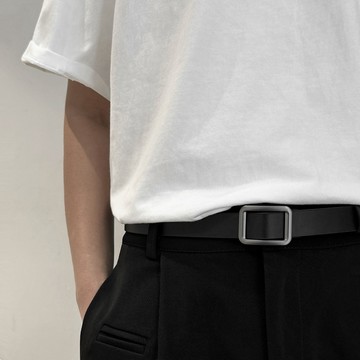 【ANHO】現貨在台/暗銀/金屬/仿舊/無孔/復古/時尚/皮帶/腰帶