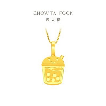 周大福 ING系列 少冰珍奶 黃金吊墜_計價黃金(不含鍊)