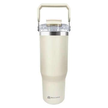 MOCODO 伴佳家 陶瓷雙飲提提杯  奶油白  900ml  1個