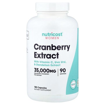Nutricost, 女性，蔓越莓提取物，35000 毫克，180 粒膠囊（每粒膠囊 17050 毫克）