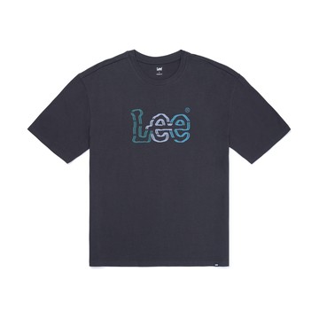 Lee 男款 三色重疊LEELOGO印花短袖圓領TEE   黑色  LB602116009