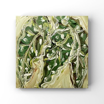 斑秋海棠繪畫原創藝術室內植物綠葉綠色植物小藝術