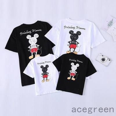 ディズニー Tシャツ 親子tシャツ ペアルック Tシャツ ミッキー Tシャツ 親子t Shirt ディズニー Tシャツ 親子ペア 男の子 女の子 親子服 半袖 子供服 キッズ 通販 Lineポイント最大get Lineショッピング