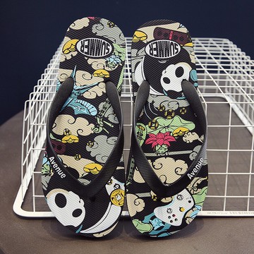 人字拖鞋子男士夏季夾趾時尚外穿個性海邊游泳沙灘鞋子潮休閑涼拖