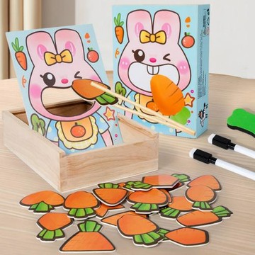 嬰兒童喂飯玩具蒙氏早教益智忙碌板精細動作訓練教具1-2歲3女寶寶