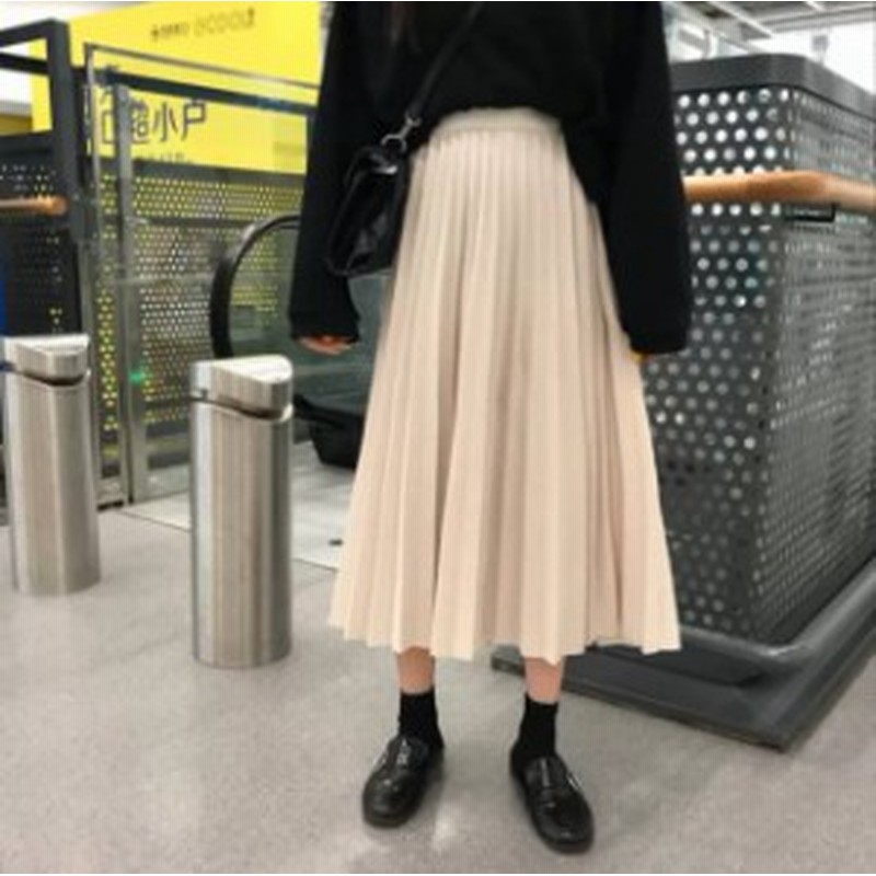 プリーツロングスカート フレアスカート プリーツスカート ロング ロングスカート フレアスカート aラインスカート デート服 韓国 ファッ 通販  LINEポイント最大10.0%GET | LINEショッピング