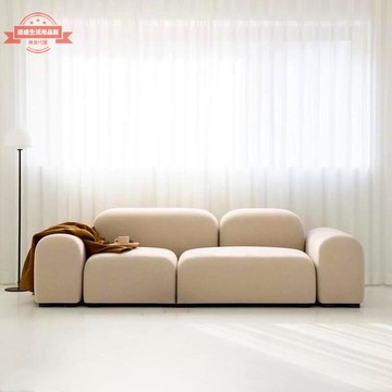 北歐布沙發小戶型簡約現代民宿客廳影樓創意模塊網紅沙發椅