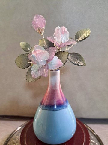 【寶石琉璃花-三角梅】中國風彩釉瓷瓶 ∕ 擺飾 ∕ 裝飾小物