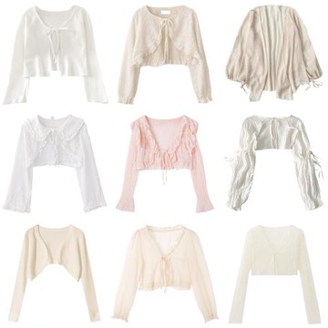 法式溫柔氣質防曬罩衫女夏季2025新款短款小披肩外搭開衫上衣外套