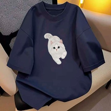 【Veee】純色 韓版 t恤 寬鬆正韓上衣 ins 風衣服 女生上衣 短袖t恤 純棉 美式 下半身失蹤 休閒 原宿风