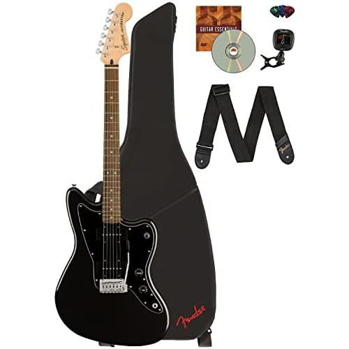 フェンダーSquier Affinity Jazzmaster Metallic Black Bundle with Frontman 10G A